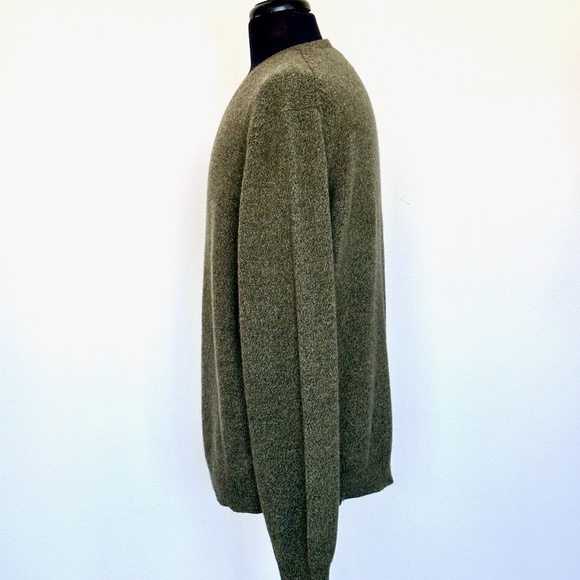 NEW! Club Room 100% Lambswool Pullover Sweater V Neck Moss Green Mens SZ XL - Picture 2 of 5